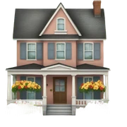 Pretty house sticker