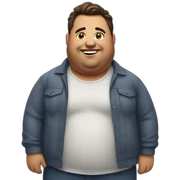 Fat gay guy sticker