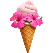 hibiscus ice cream  sticker