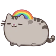 rainbow pusheen sticker