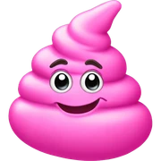 Pink poop sticker