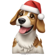 Christmas dog sticker