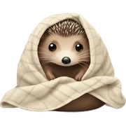 Hedgehog in blanket sticker