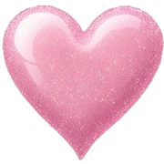 A Light pink heart with glitter  sticker