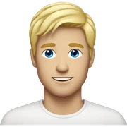 blonde man with blue eyes sticker