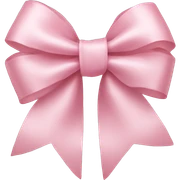 light pink ribbon bow sticker