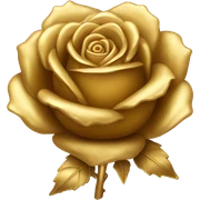 gold rose sticker