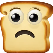 sad toast sticker