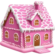 pink gingerbread house  sticker