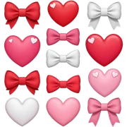 Бантики поцелуи сердечки  sticker
