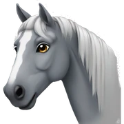 Gray horse sticker