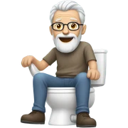 Old man toilet sticker