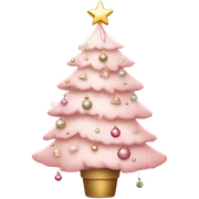Light pink christmas tree sticker