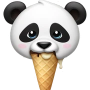 Panda eating ice cream sticker