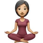 asian yoga girl light burgundy clothes  sticker
