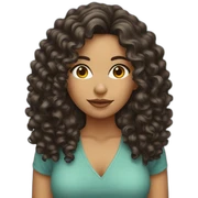 Latina photographer long curly hair sticker
