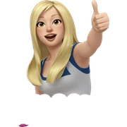 blonde girl giving thumbs up sticker