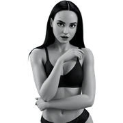 monochrome girl in underwear sticker