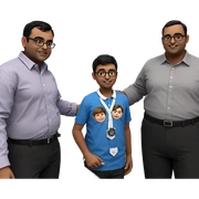 three boys in collared shirts sticker