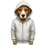 dog wearing a hoodie sticker