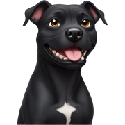 black staffy dog sticker