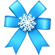Blue ribbon with snowflake  sticker