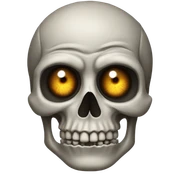 Skull with code eyes sticker
