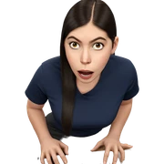 girl in office chair sticker