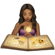 girl reading tarot sticker