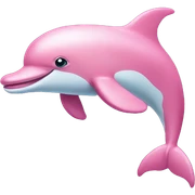 pink dolphin sticker