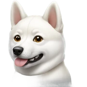 White Shiba Inu sticker