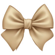 beige bow sticker