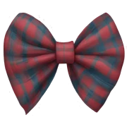 Plaid bow sticker