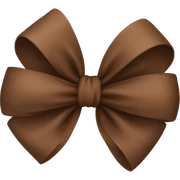 Brown bow sticker