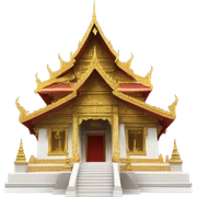 Thai style Buddhist temple sticker