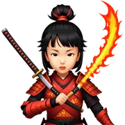 Fire-Wielding Samurai sticker