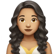 Filipino girl with wavy hair sticker