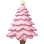 pastel pink christmas tree sticker