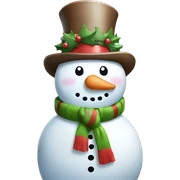 Merry Christmas snowman sticker