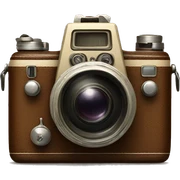 Brown vintage camera  sticker