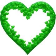 Green heart sticker