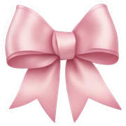 light pink ribbon bow sticker