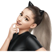 smiling girl with animal ears sticker
