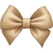 beige bow  sticker