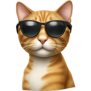 Cat with sunglasses sticker