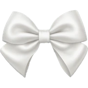 white satin bow sticker