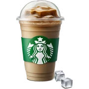 Starbuck ice coffee with ice cubes sticker