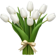 white tulip bouquet  sticker