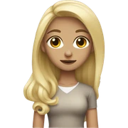 Blonde girl with is rabith sticker