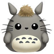 Totoro fluffy stuff toy sticker